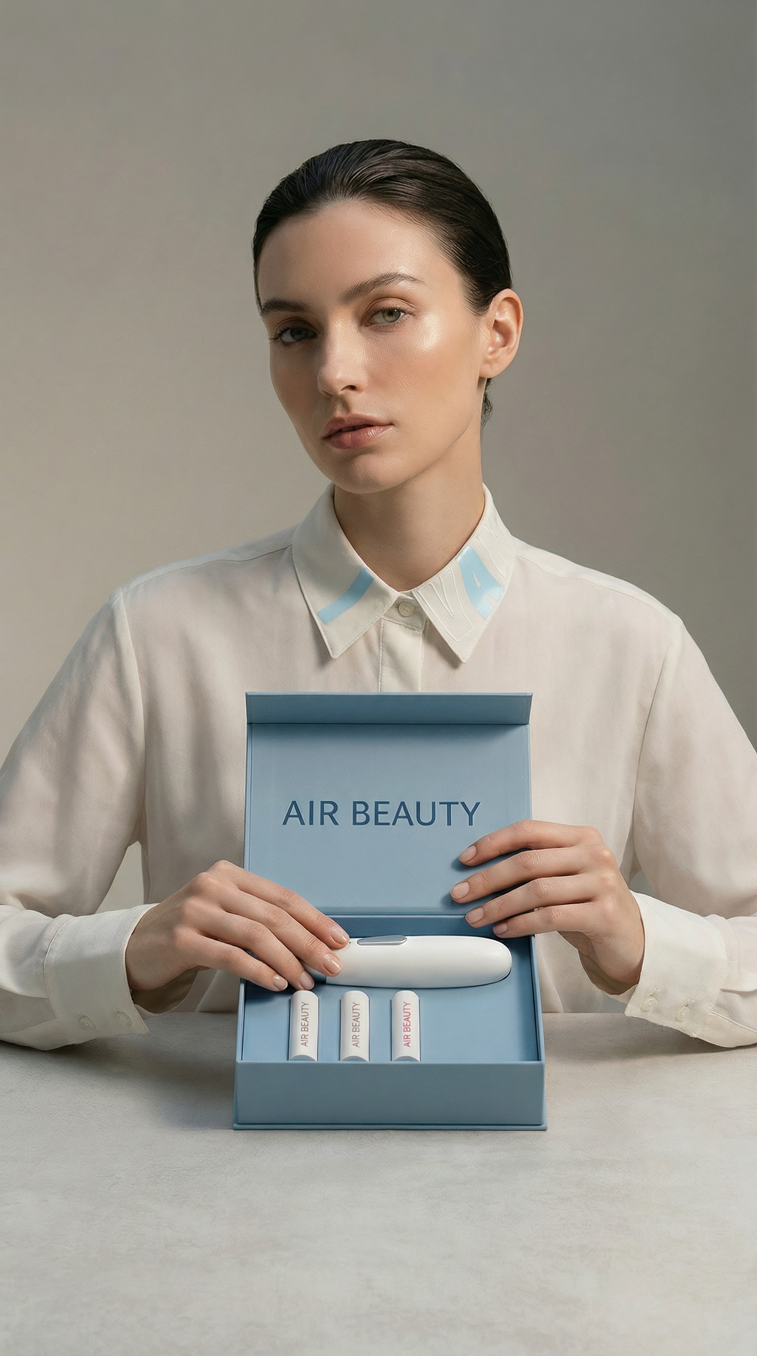 AIR BEAUTY product and makeup look